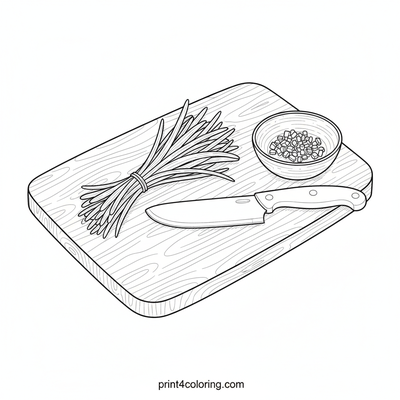 Garden Fresh Chives: A Little Chef's Harvest - free printable coloring page