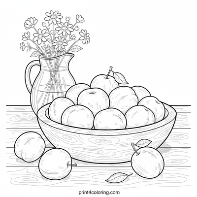 Plums coloring pages preview