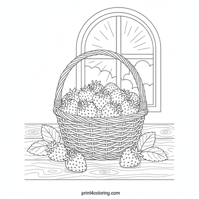 Sweet Harvest: A Basket of Ripe Strawberries