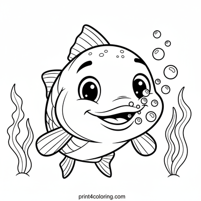 Baby Barracuda's Bubble Bash - free printable coloring page
