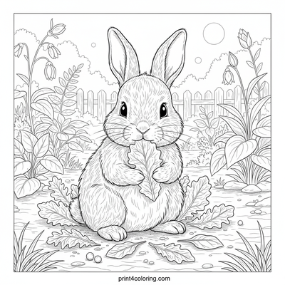 Fluffy Bunny's Garden Lunch