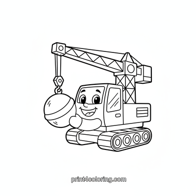 The Gentle Giant Crane and its Marshmallow Friend