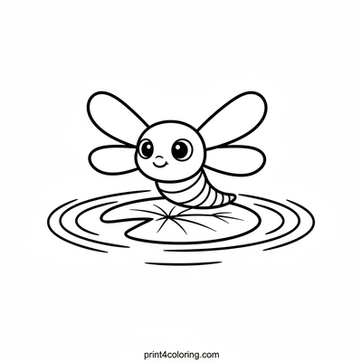 Pond Pal Dragonfly - free printable coloring page