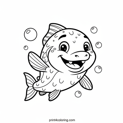 Friendly Fin-tastic Salmon's River Hello - free printable coloring page
