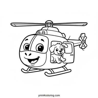 Happy Helico-Pal and His Puppy Friend