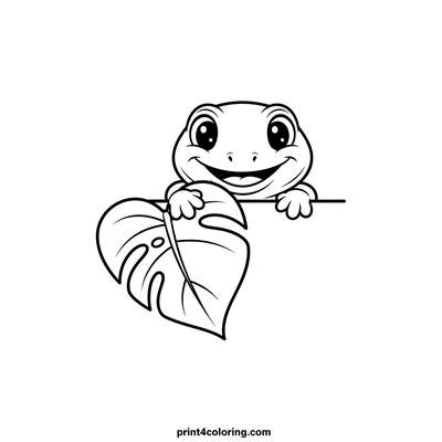 Smiling Gecko's Tropical Hide-and-Seek - free printable coloring page