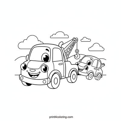The Friendly Tow Truck's Gentle Tow