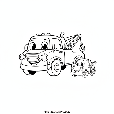 The Kind Tow Truck and His Toy Car Friend