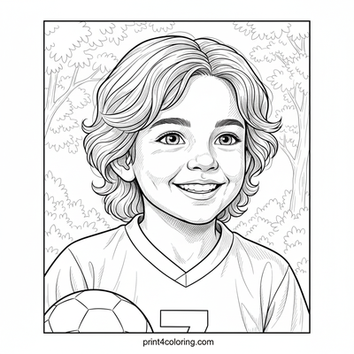 Friendly Park Game: Dribbling Dreams - free printable coloring page