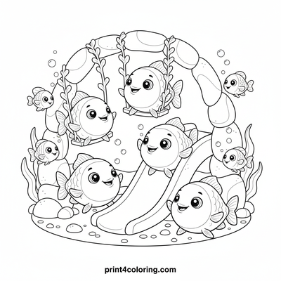 Underwater Playtime with Friendly Piranhas