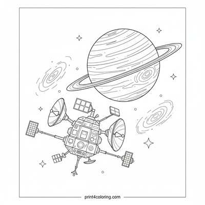 Uranus Explorer: A Probe's Close Encounter - free printable coloring page