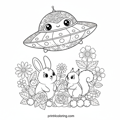 Zentangle Saucer's Garden Delight - free printable coloring page