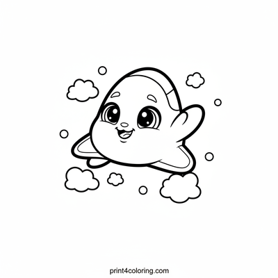 My Friendly Space Shuttle Friend - free printable coloring page