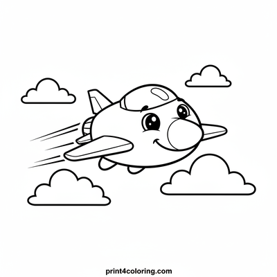 Friendly Sky Buddy Jet Adventure - free printable coloring page