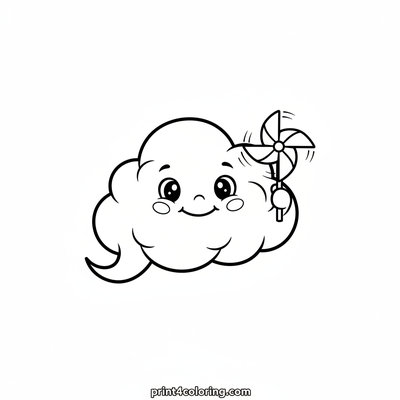 Smiling Swirl Cloud's Pinwheel Fun