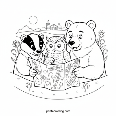 Woodland Golf Masters - free printable coloring page