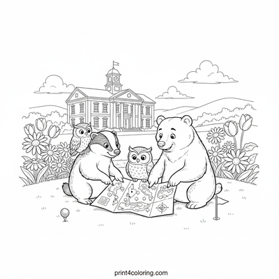 Woodland Wonders Golf Strategy - free printable coloring page