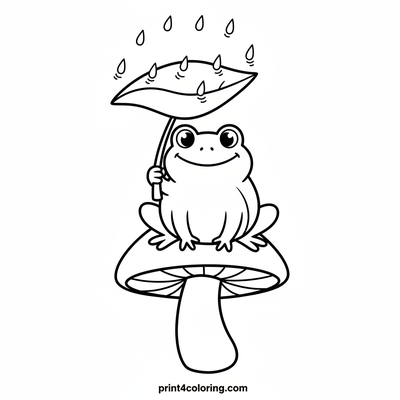 Froggy's Rainy Day Retreat - free printable coloring page