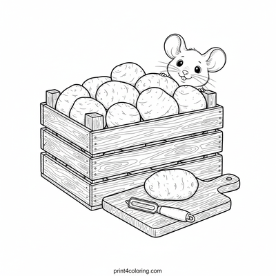 From Field to Feast Prep: A Bountiful Potato Harvest - free printable coloring page