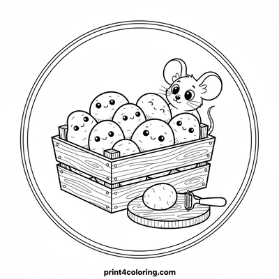 Potatoes coloring pages preview