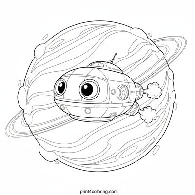 Neptune's Cozy Cloud Cruise - free printable coloring page
