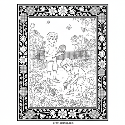 Sports coloring page preview