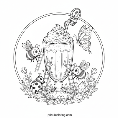 Milkshake coloring pages preview