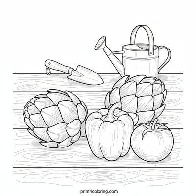 Rustic Garden Harvest Still Life