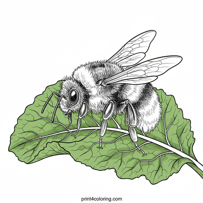 Sunny Turnip Patch & Busy Bee - free printable coloring page