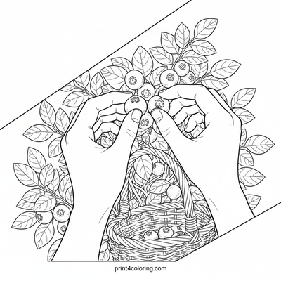 Sweet Summer Harvest - free printable coloring page