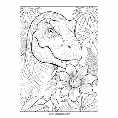 Forest Giant's Curious Bloom - free printable coloring page