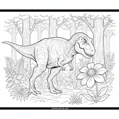 Gentle Giant's Curious Forest Stroll - free printable coloring page