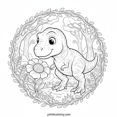 Gentle Giant's Prehistoric Path - free printable coloring page