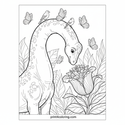Gentle Giant's Botanical Discovery - free printable coloring page