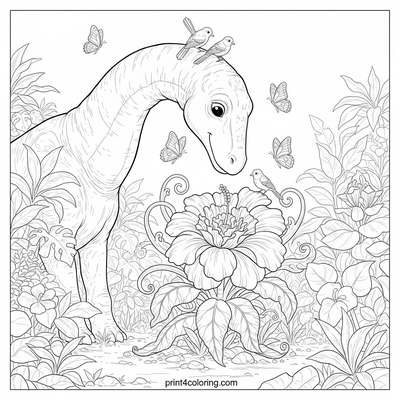 Gentle Giant's Garden Delight - free printable coloring page