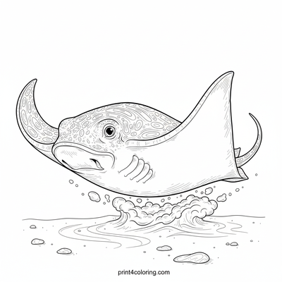 Gentle Giant of the Shallows: Stingray Portrait