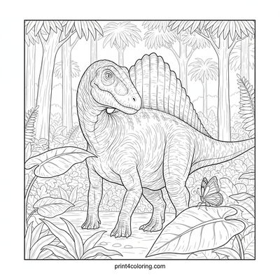Spinosaurus's Gentle Encounter