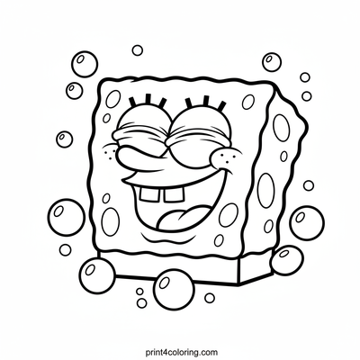 SpongeBob's Big Giggles! - free printable coloring page