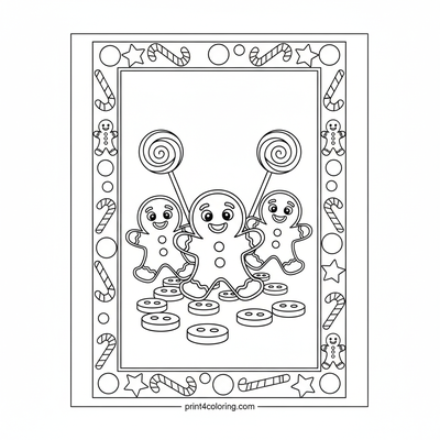 Sweet Sprint: Gingerbread Race! - free printable coloring page