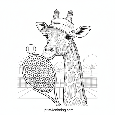 Giggles the Giraffe's Gentle Game - free printable coloring page