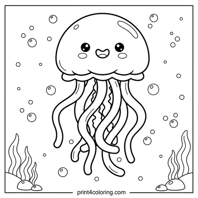Sparkling Starlight Jellyfish Dream - free printable coloring page