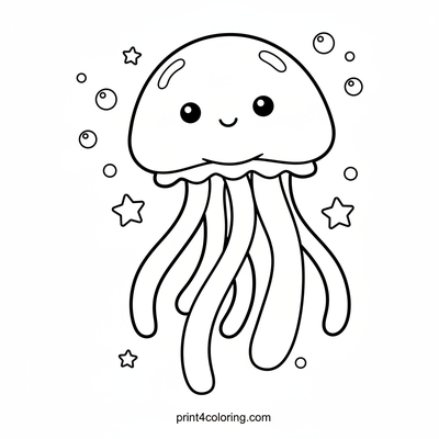 Enchanting Starlight Jellyfish - free printable coloring page