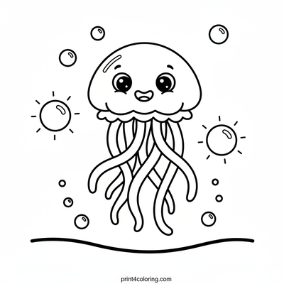 Enchanted Starlight Jellyfish - free printable coloring page