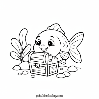 Finley's First Treasure Find - free printable coloring page