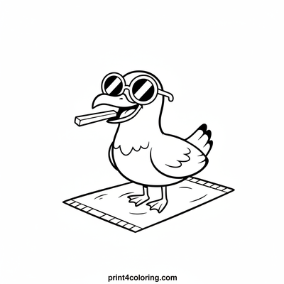 Goofy Gus's Sunny Snack - free printable coloring page