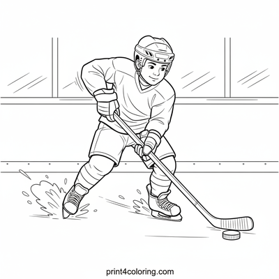 Slapshot Superstar - free printable coloring page