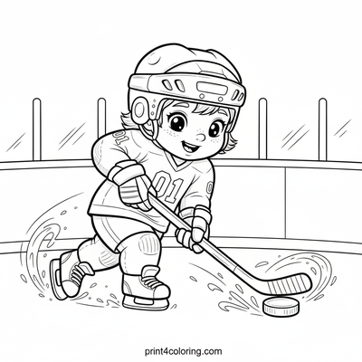 Graceful Glide, Powerful Shot - free printable coloring page