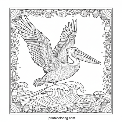 Graceful Pelican's Ocean Flight