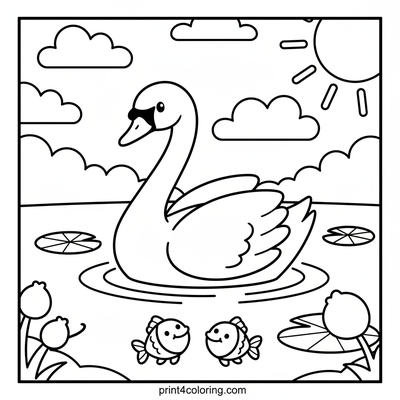 Graceful Swan's Gentle Glide