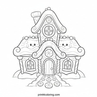 Grand Gingerbread Mansion Blueprint